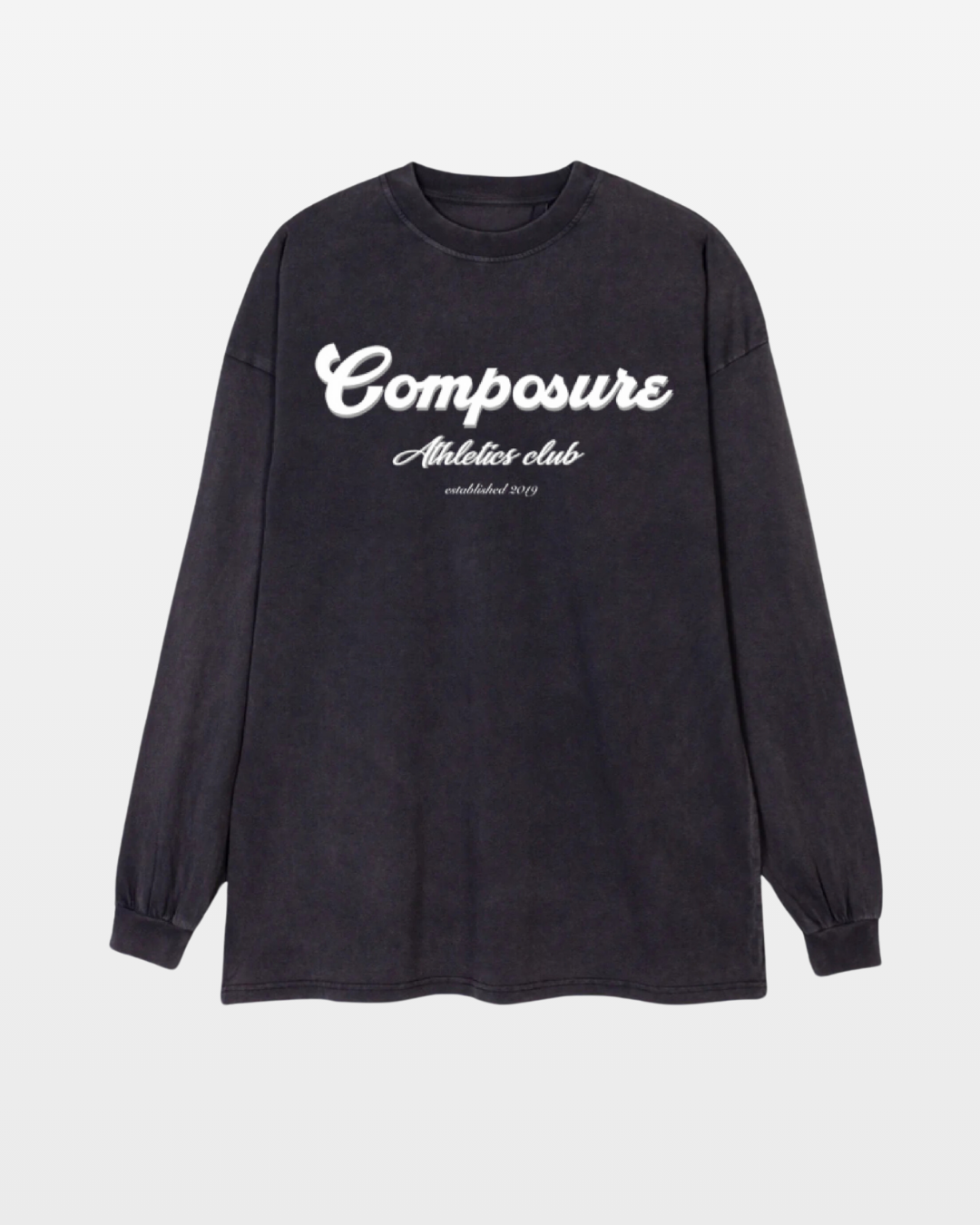 athletics club vintage black LS tee