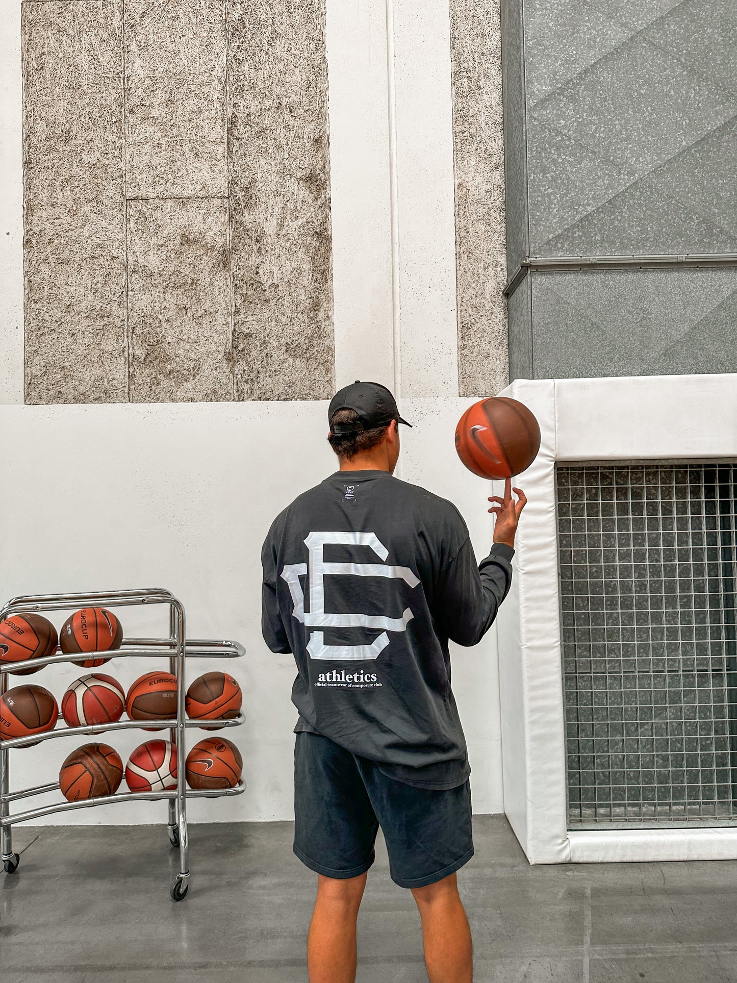 athletics club vintage black LS tee