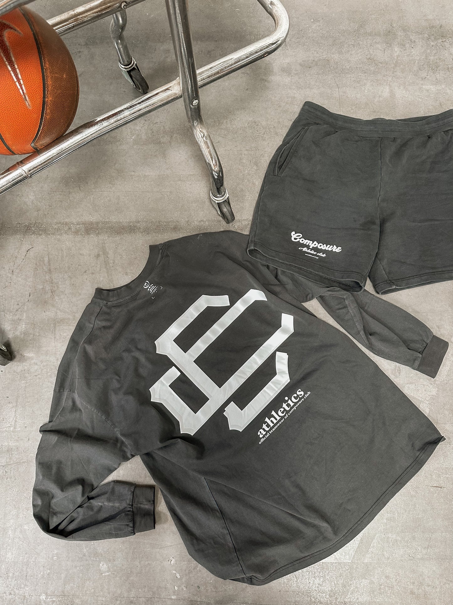 athletics club vintage black LS tee