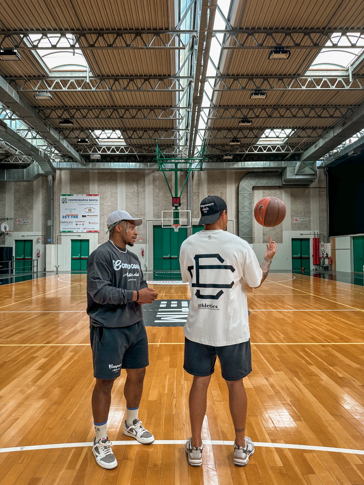 athletics club white tee