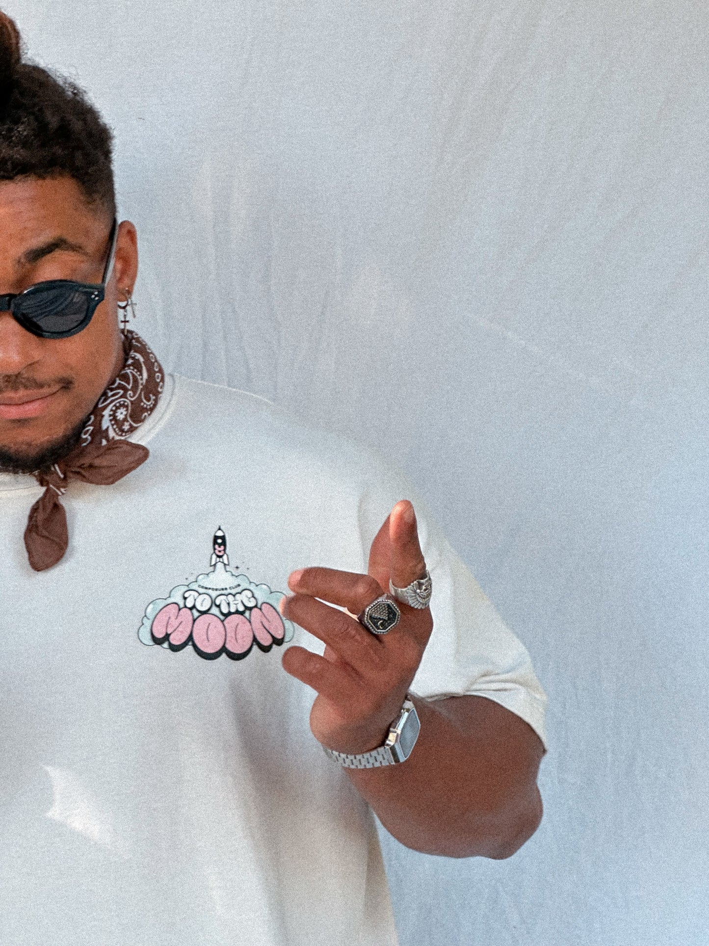 CC3 - to the moon white tee