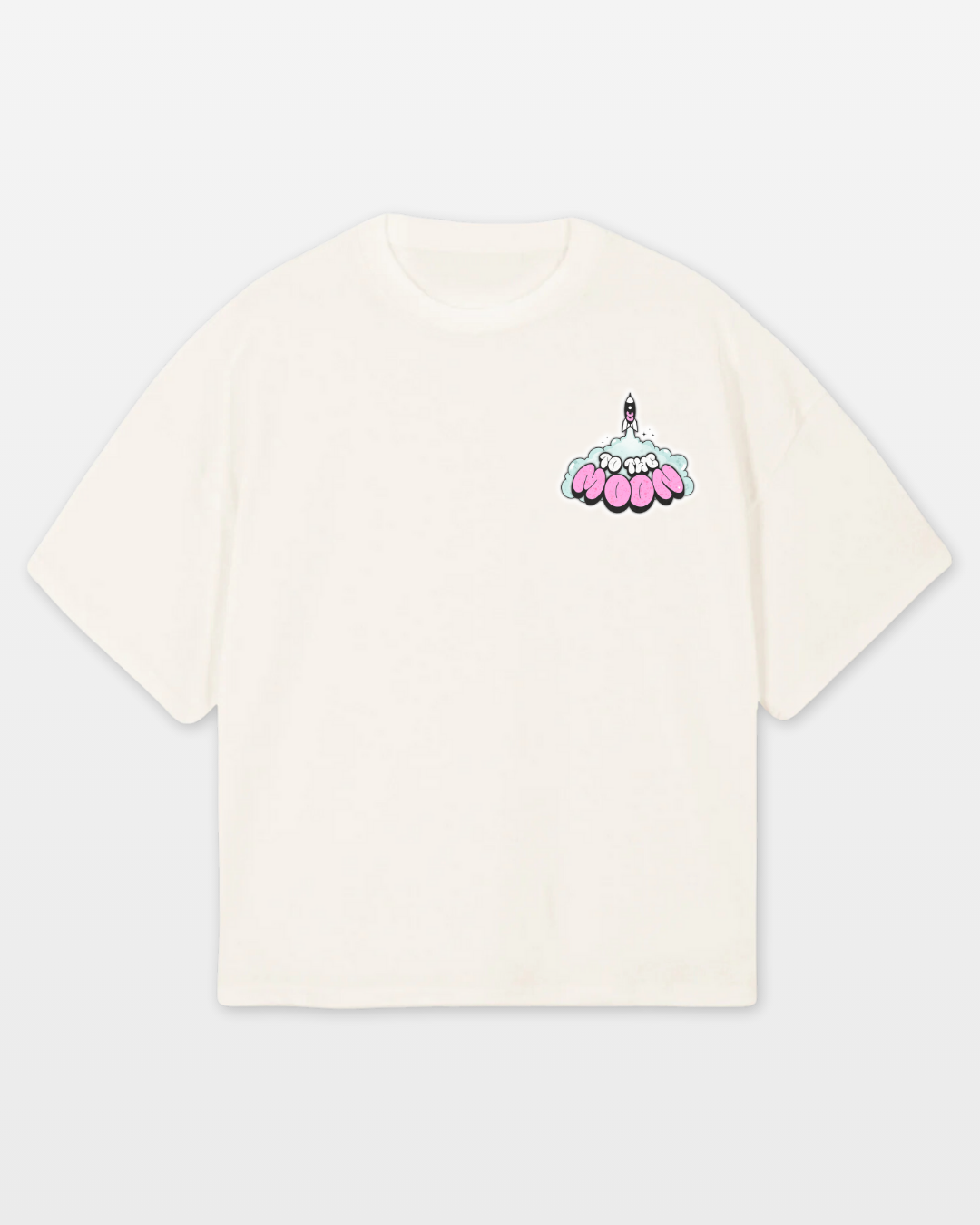 CC3 - to the moon white tee