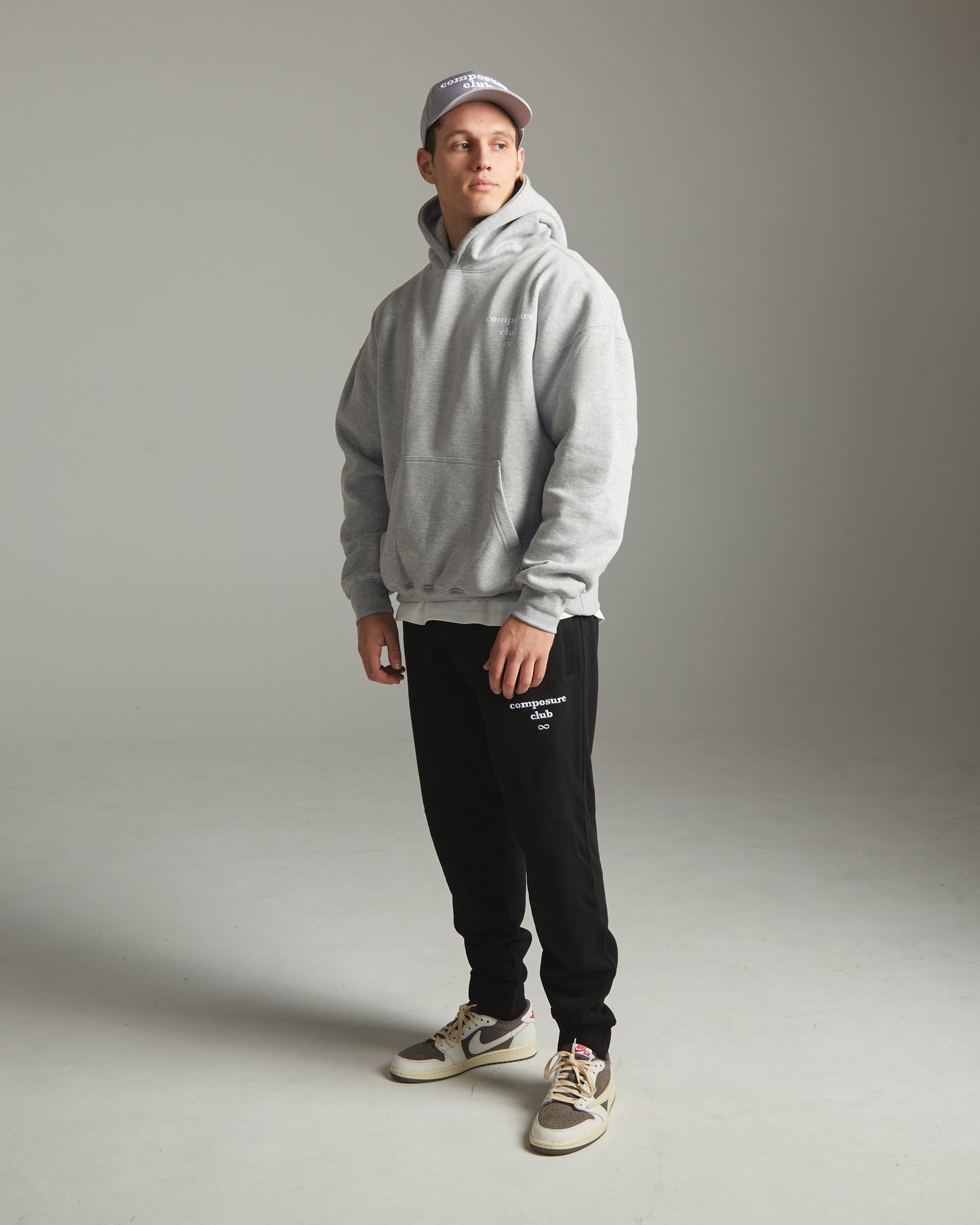 CZN Infinity - Felpa con cappuccio grigia