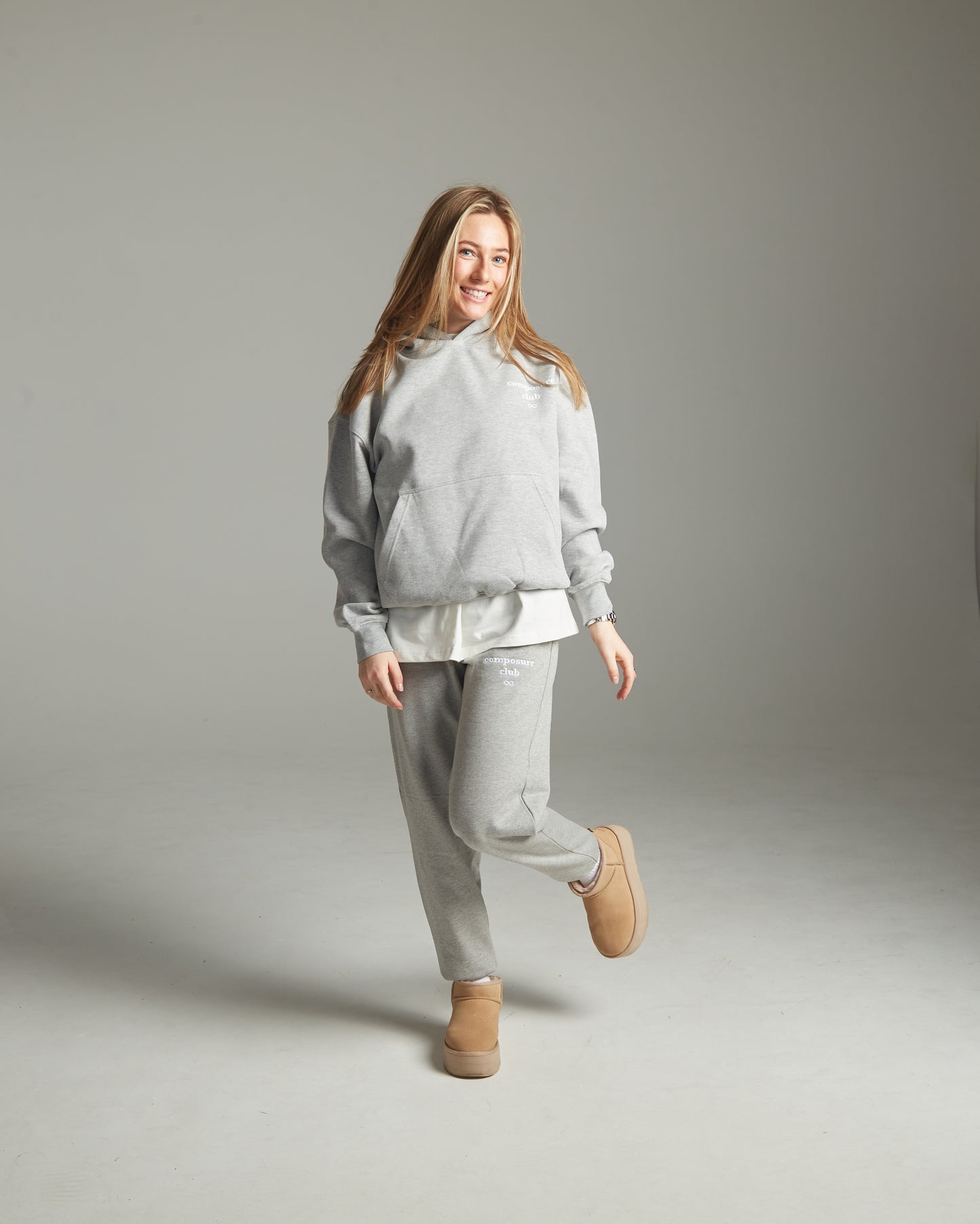 CZN Infinity - Felpa con cappuccio grigia