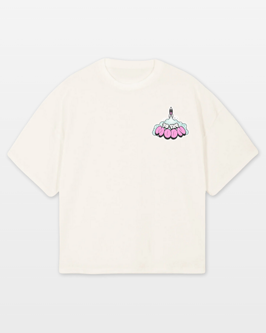 CC3 - to the moon white tee